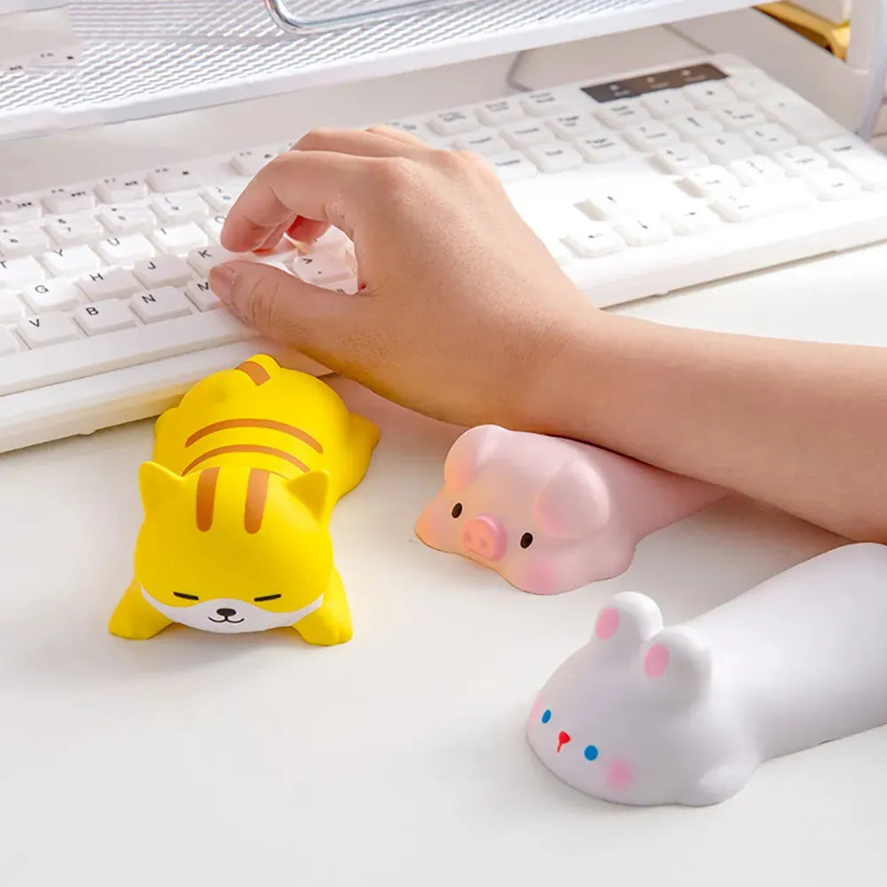 Cute Cartoon Pig Cat Rabbit Dog Desk Pads Mouse Pad Desktop Computer Laptop Wrist Pad Kawaii Office Desktop Wrist Pad Stationery