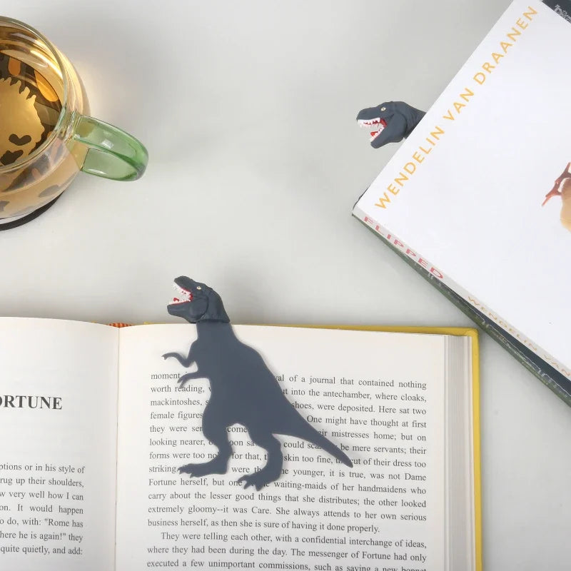 3D Dinosaur Bookmark for Books Boy's Favorite Cartoon Animals Book Mark Book Clips Funny Stationery Gift Cute School Supplies