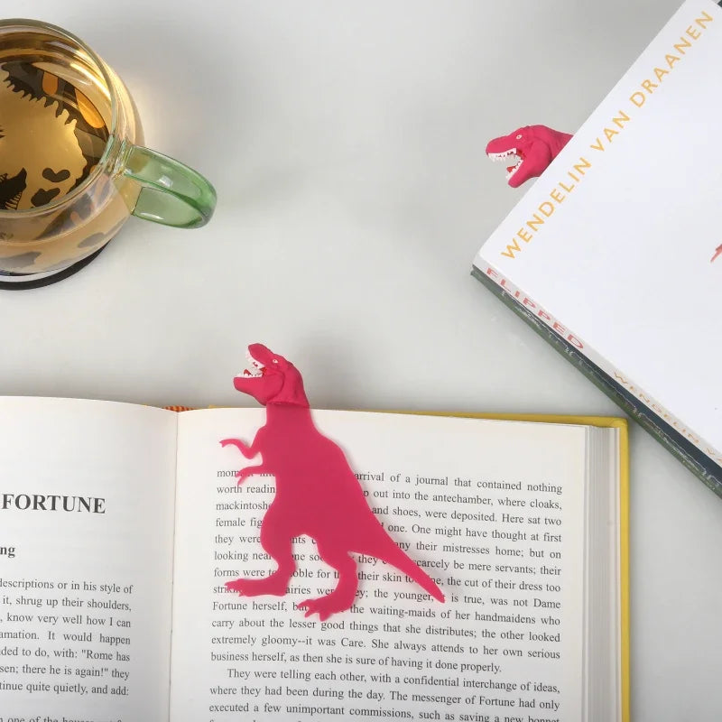 3D Dinosaur Bookmark for Books Boy's Favorite Cartoon Animals Book Mark Book Clips Funny Stationery Gift Cute School Supplies