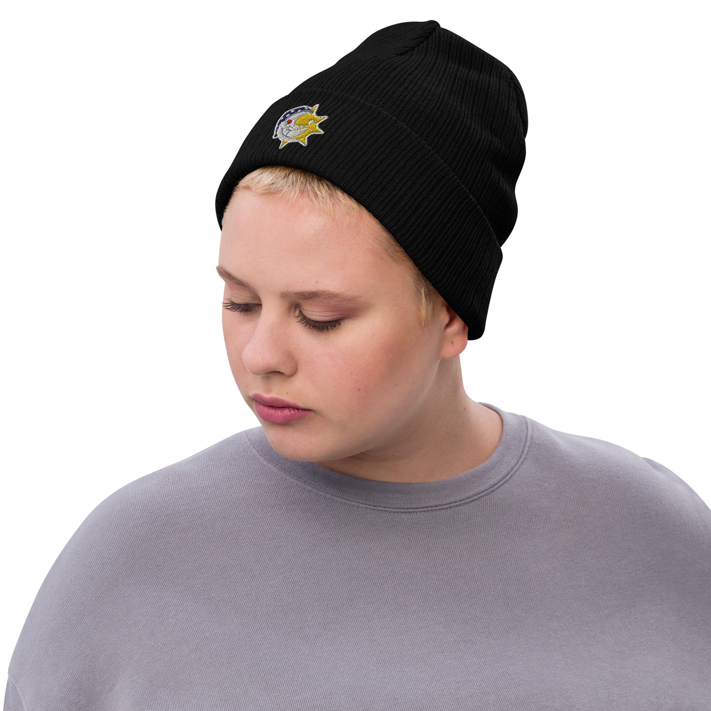 Sundrop and moondrop Ribbed knit beanie