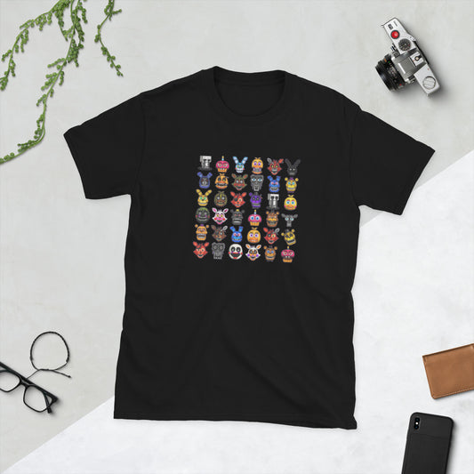 FNAF Pixel Art Short-Sleeve Unisex T-Shirt | Five night's at Freddy's Characters