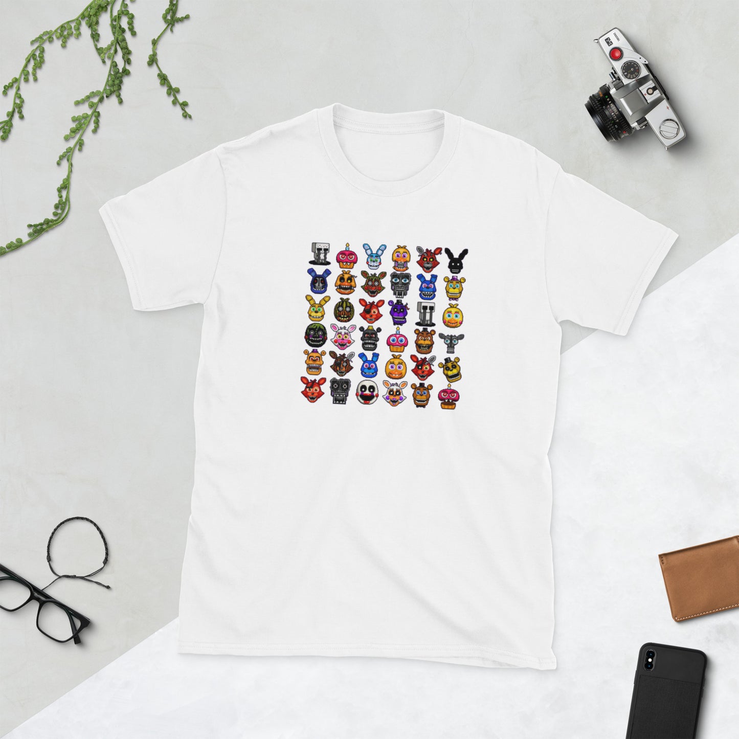 FNAF Pixel Art Short-Sleeve Unisex T-Shirt | Five night's at Freddy's Characters