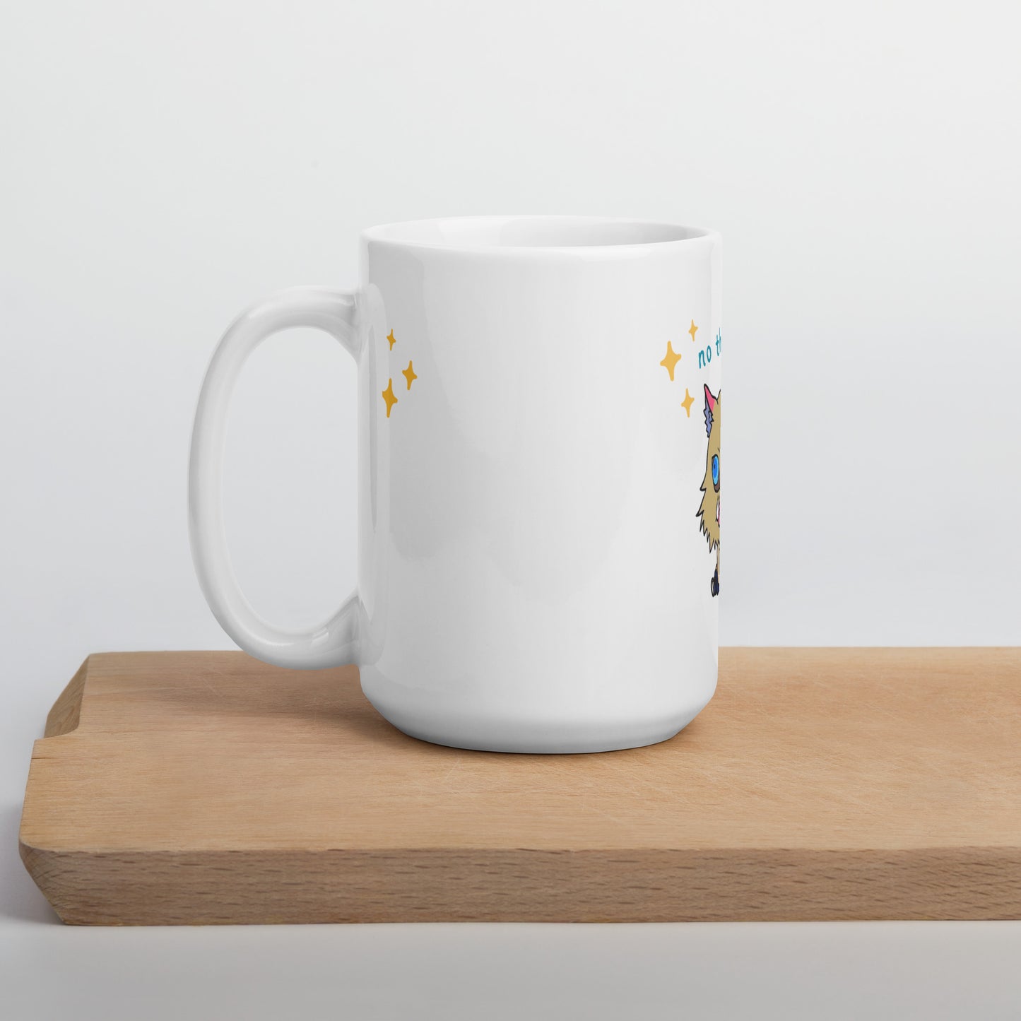 No thoughts White glossy mug