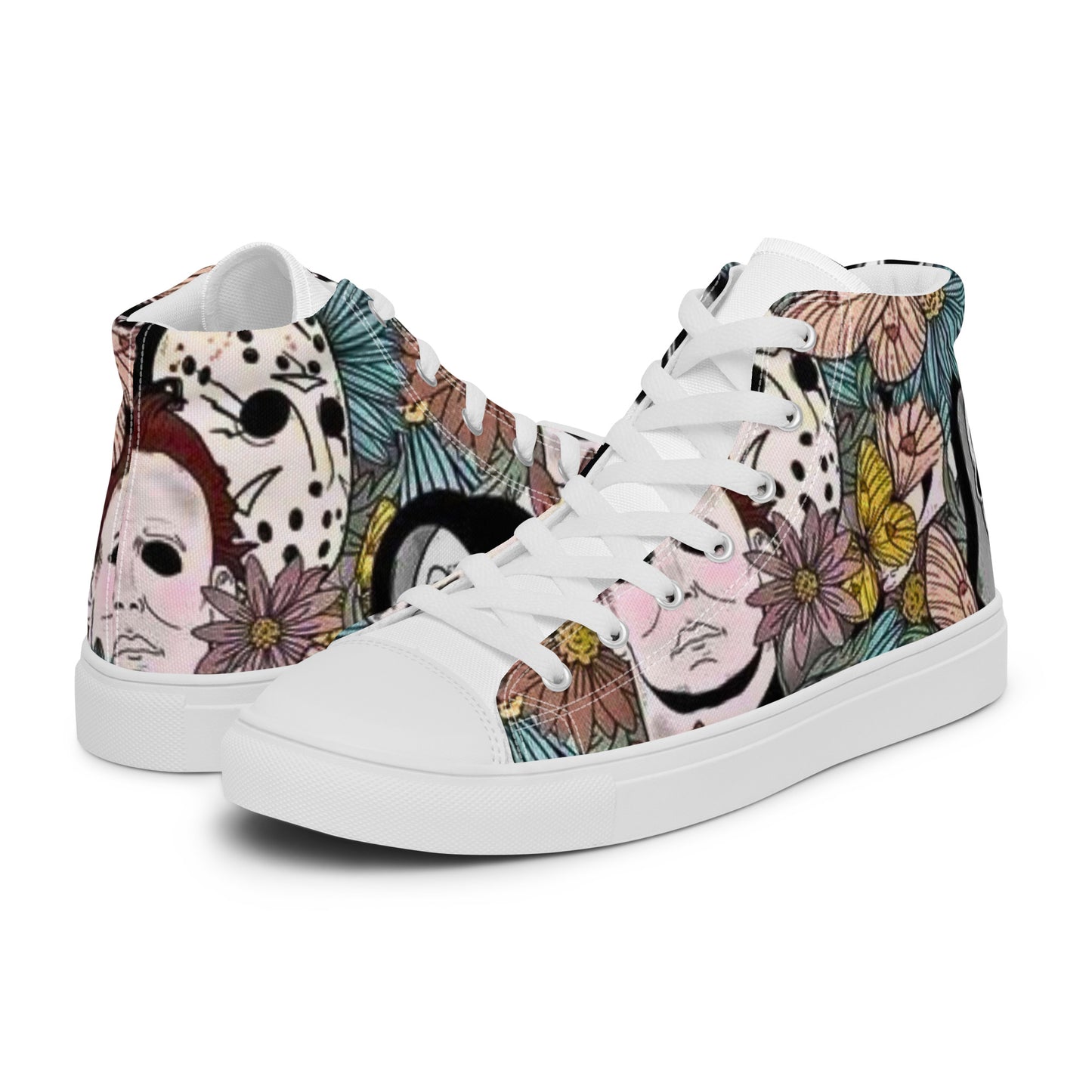 Halloween Scream Jason Halloween Serial Killer Movie Women’s high top canvas shoes