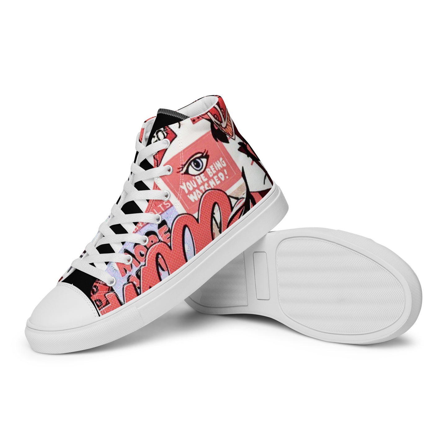 Hazbin Hotel Collage Women’s high top canvas shoes