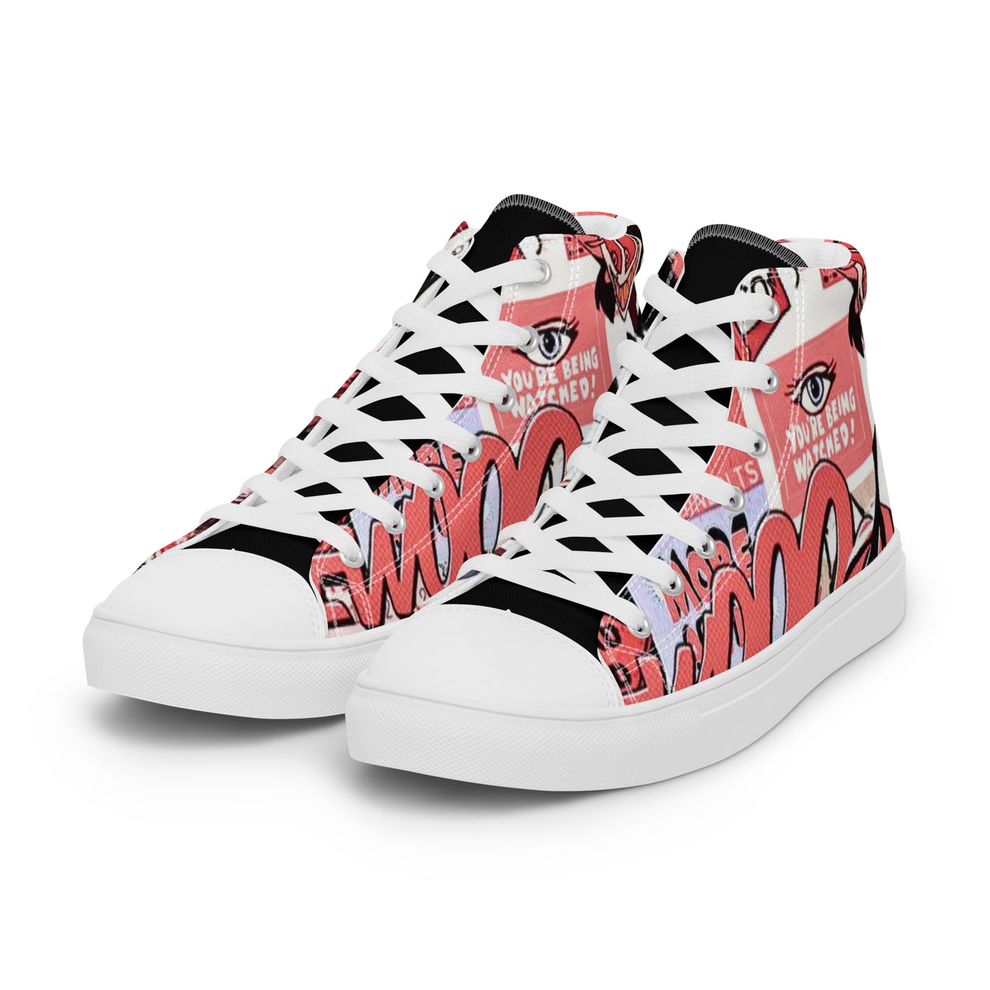 Hazbin Hotel Collage Women’s high top canvas shoes