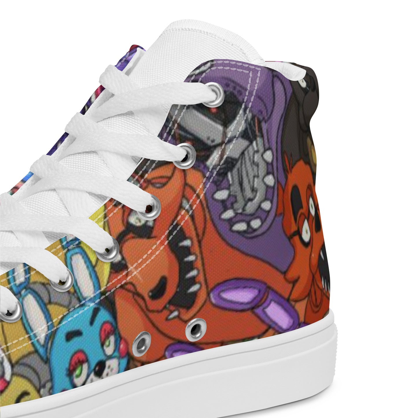 FNAF pattern Women’s high top canvas shoes