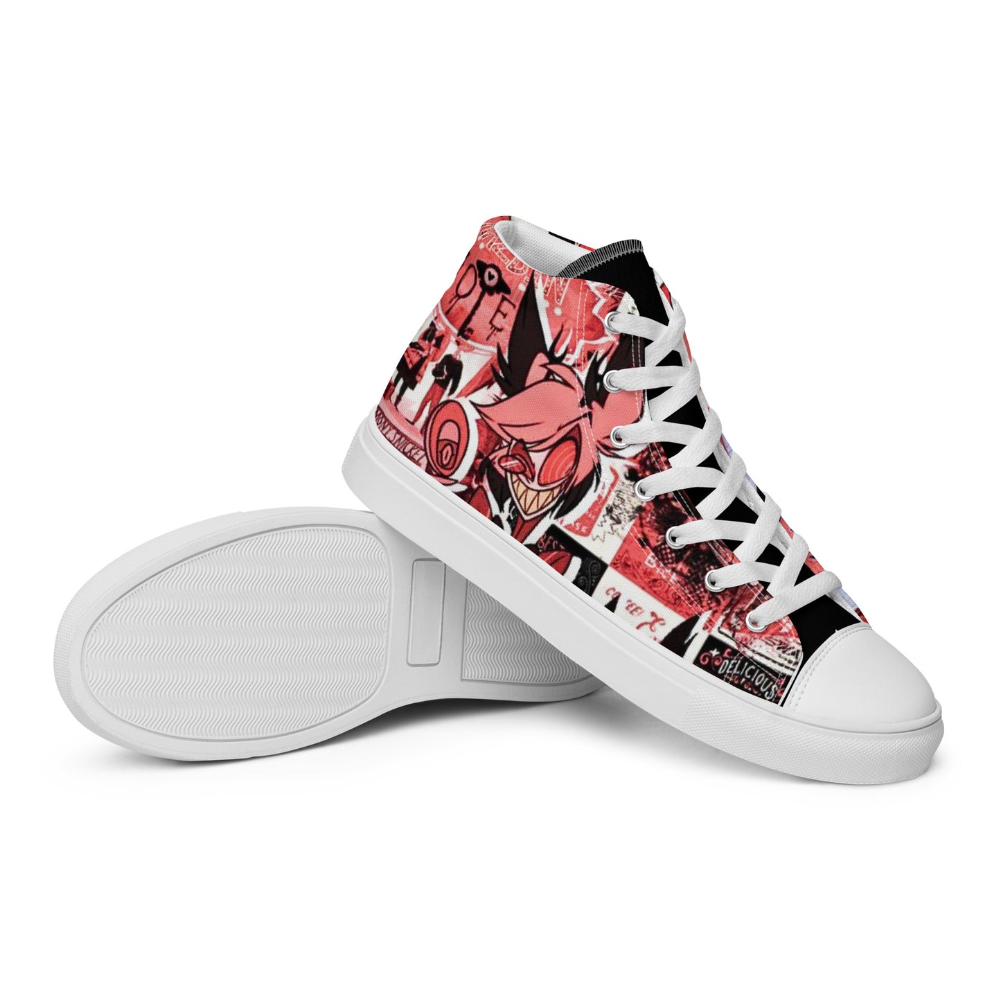 Hazbin Hotel Collage Women’s high top canvas shoes