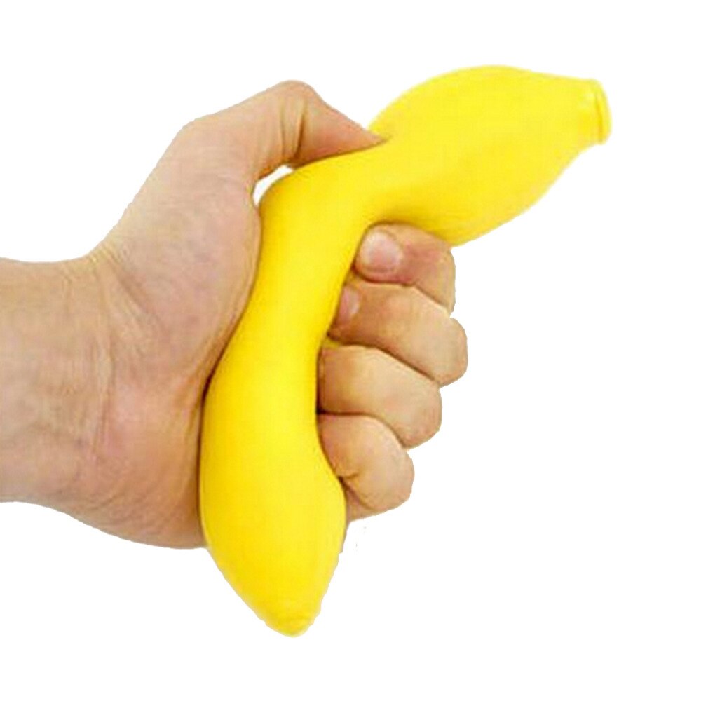 Stress Pressure Relief Relax Novelty Fun toys Funny Anti Stress Ball Toys Squeeze Banana BallGeek Gadget Vent