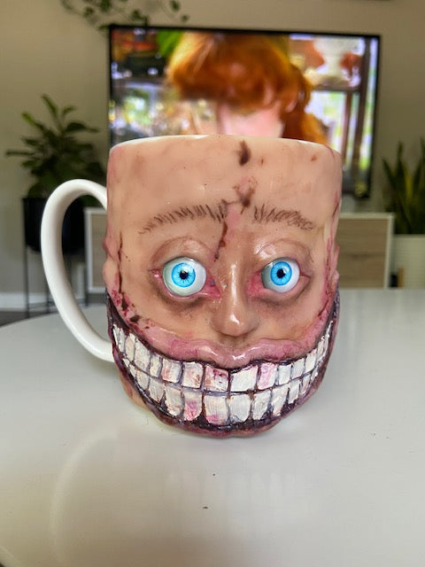 Creepy Smile Face Mug Cup | HANDMADE