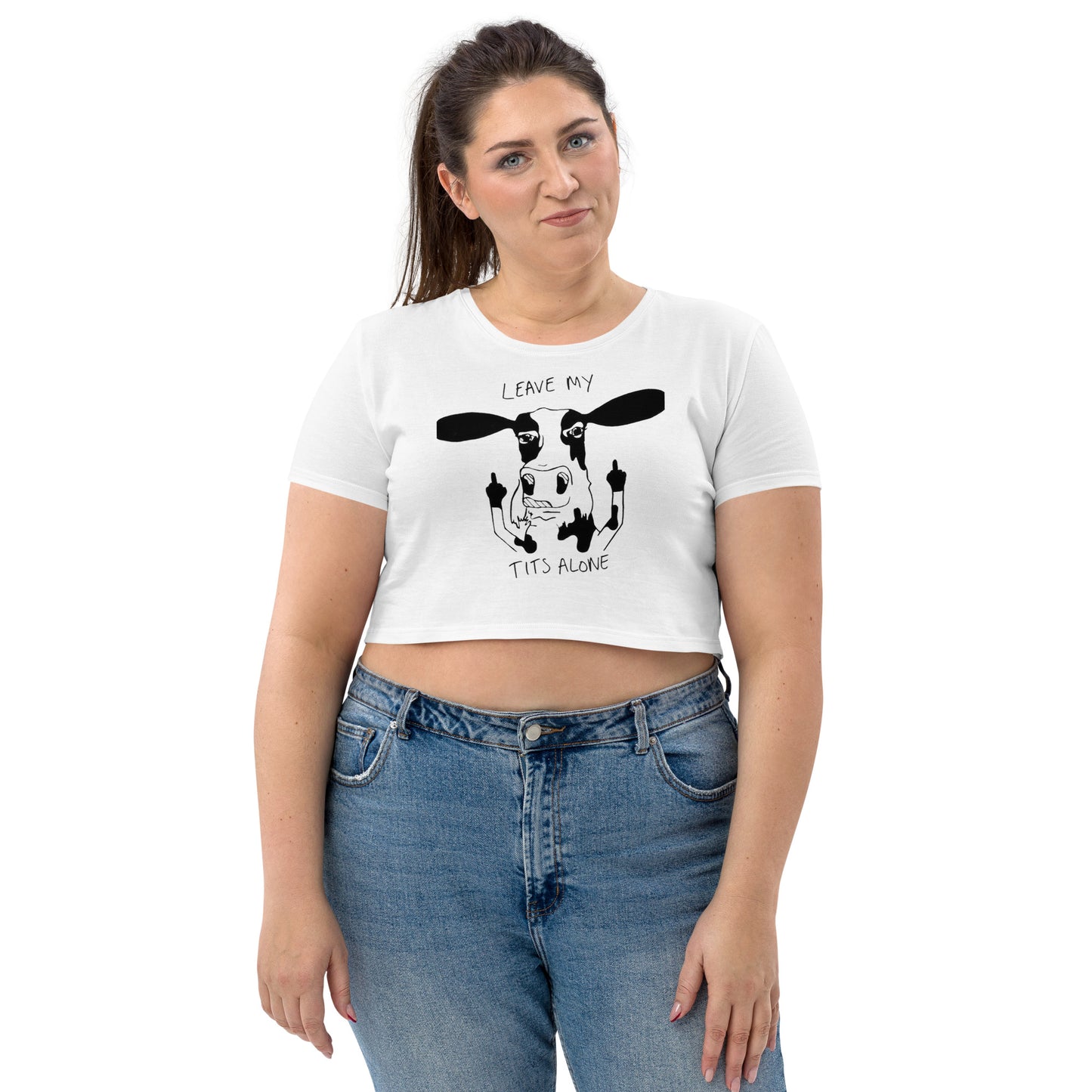 Cow Baby y2k shirt Organic Crop Top