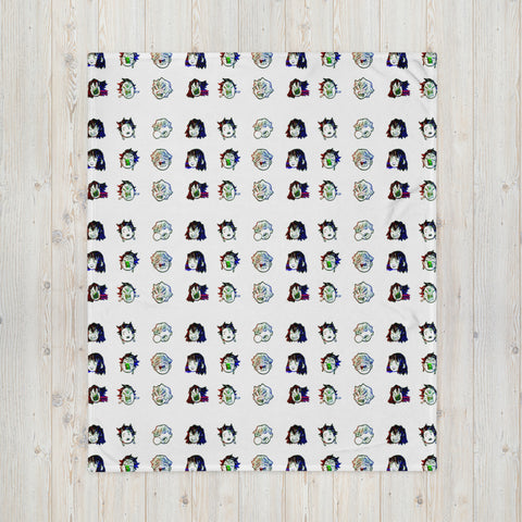 Demon Slayer Faces Throw Blanket