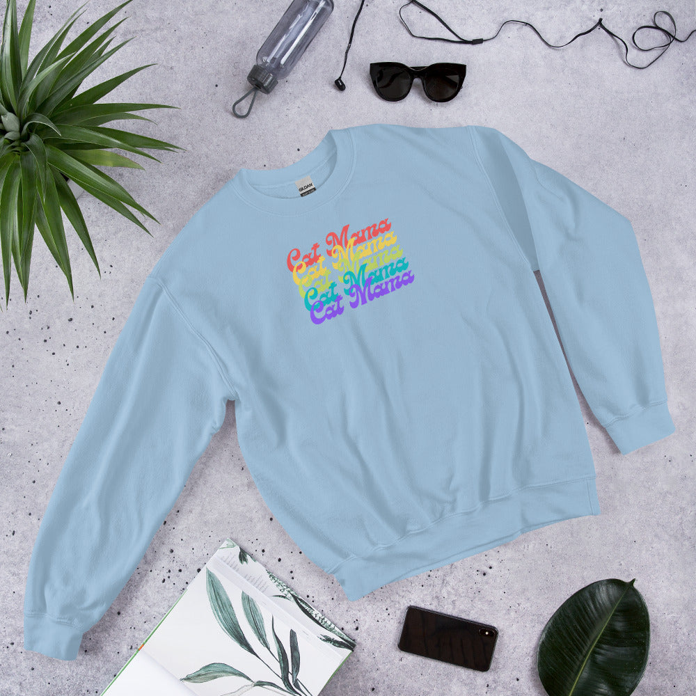 Cat Mama Rainbow Unisex Sweatshirt