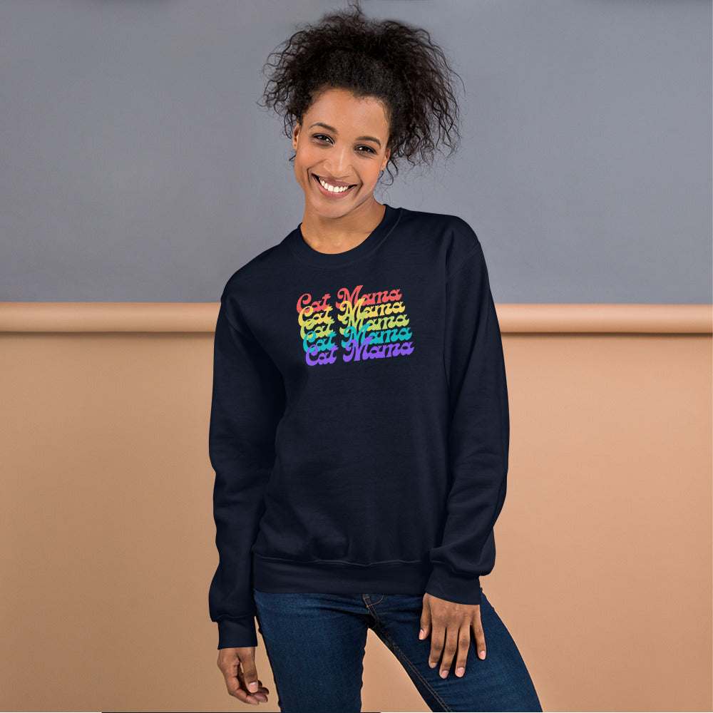 Cat Mama Rainbow Unisex Sweatshirt