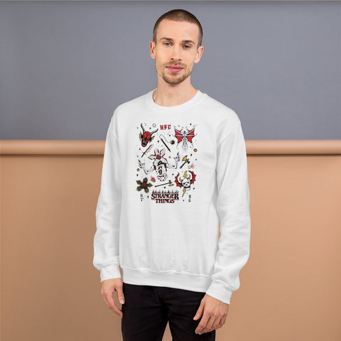 Stranger things Unisex Sweatshirt | Hellfire Club Demogorgan Weapons