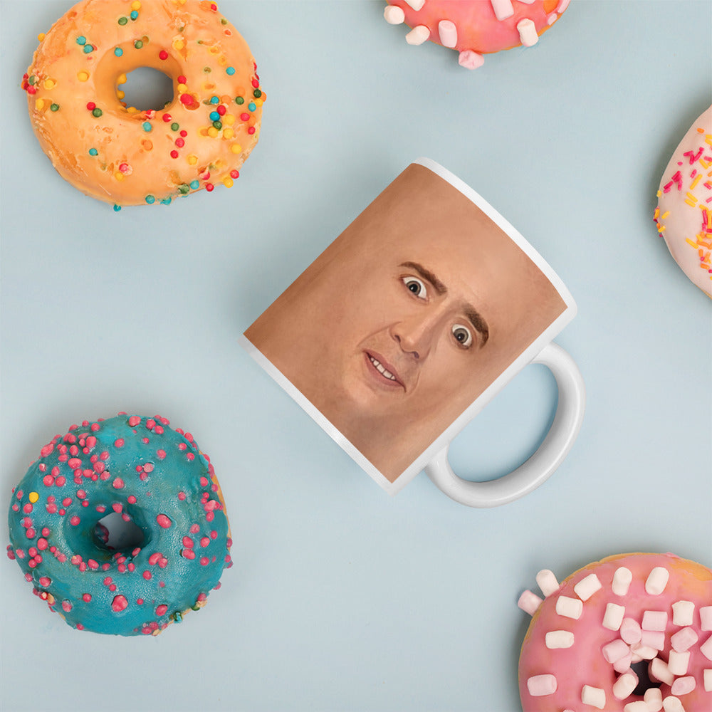 Nicolas Cage Illustration Mug Coffee Cup