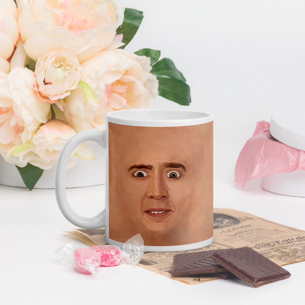 Nicolas Cage Illustration Mug Coffee Cup