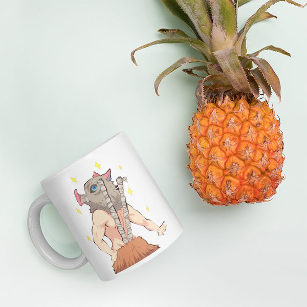 Inosuke Sparkle White glossy mug