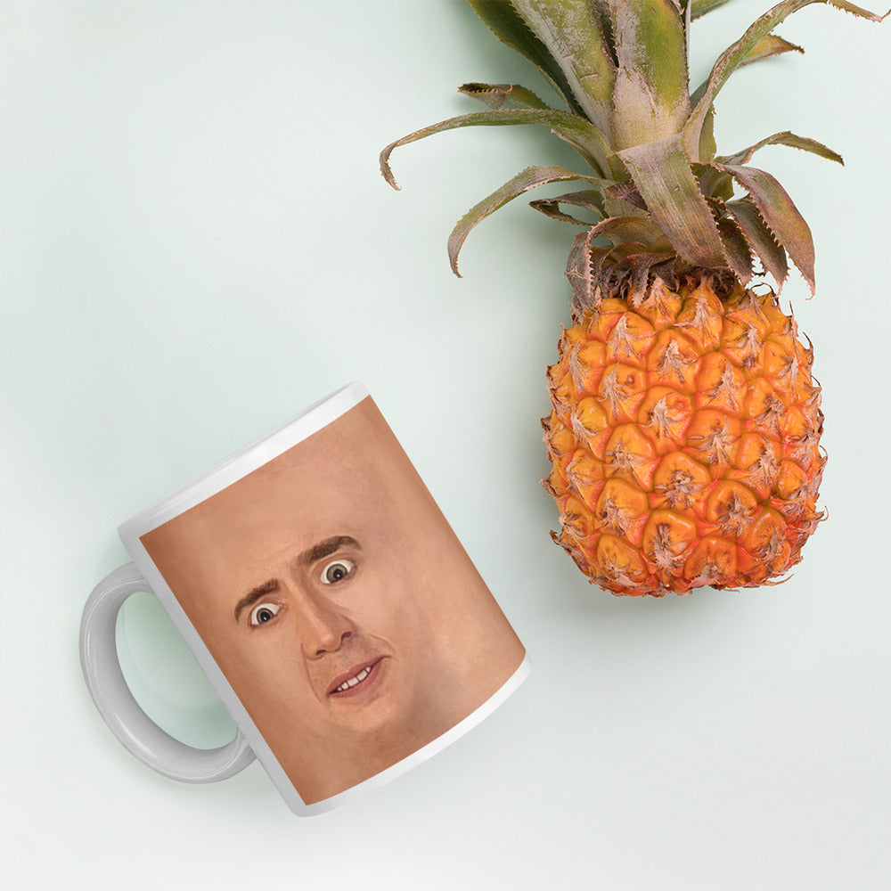 Nicolas Cage Illustration Mug Coffee Cup