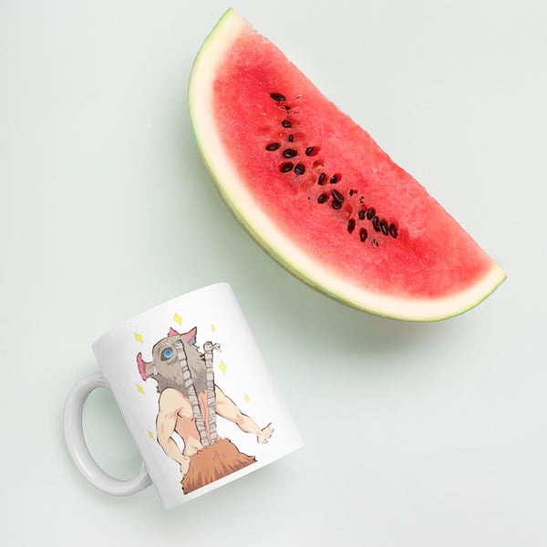 Inosuke Sparkle White glossy mug