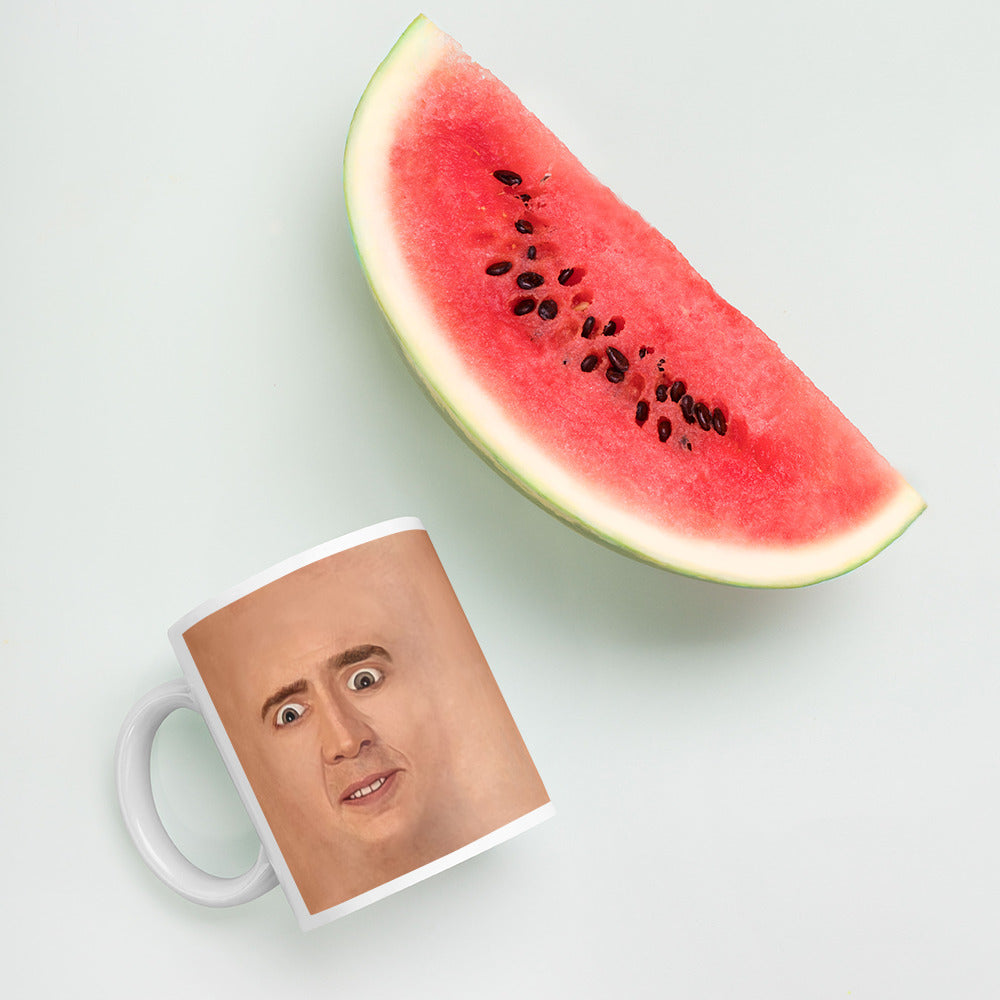 Nicolas Cage Illustration Mug Coffee Cup