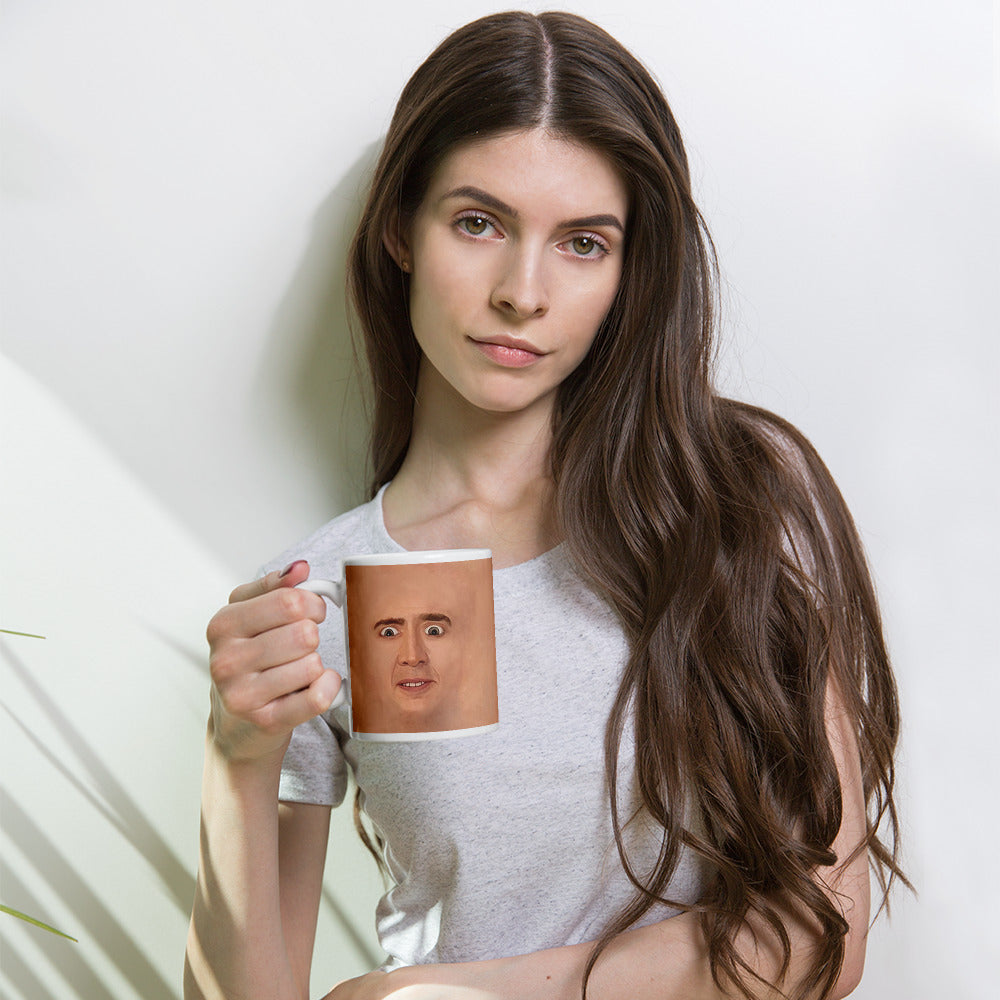 Nicolas Cage Illustration Mug Coffee Cup