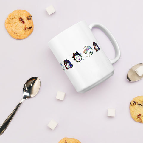 Demon Slayer White glossy mug