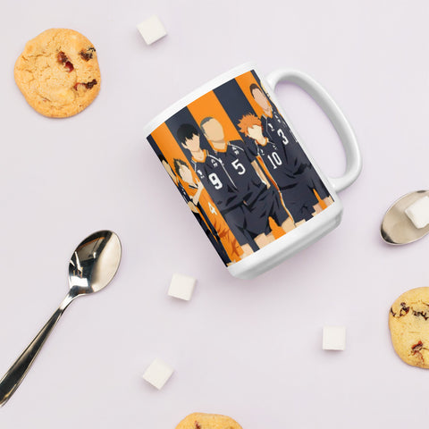 haikyuu Player White glossy mug