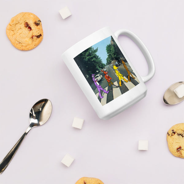 FNAF Abbey Road Security Breach White glossy mug