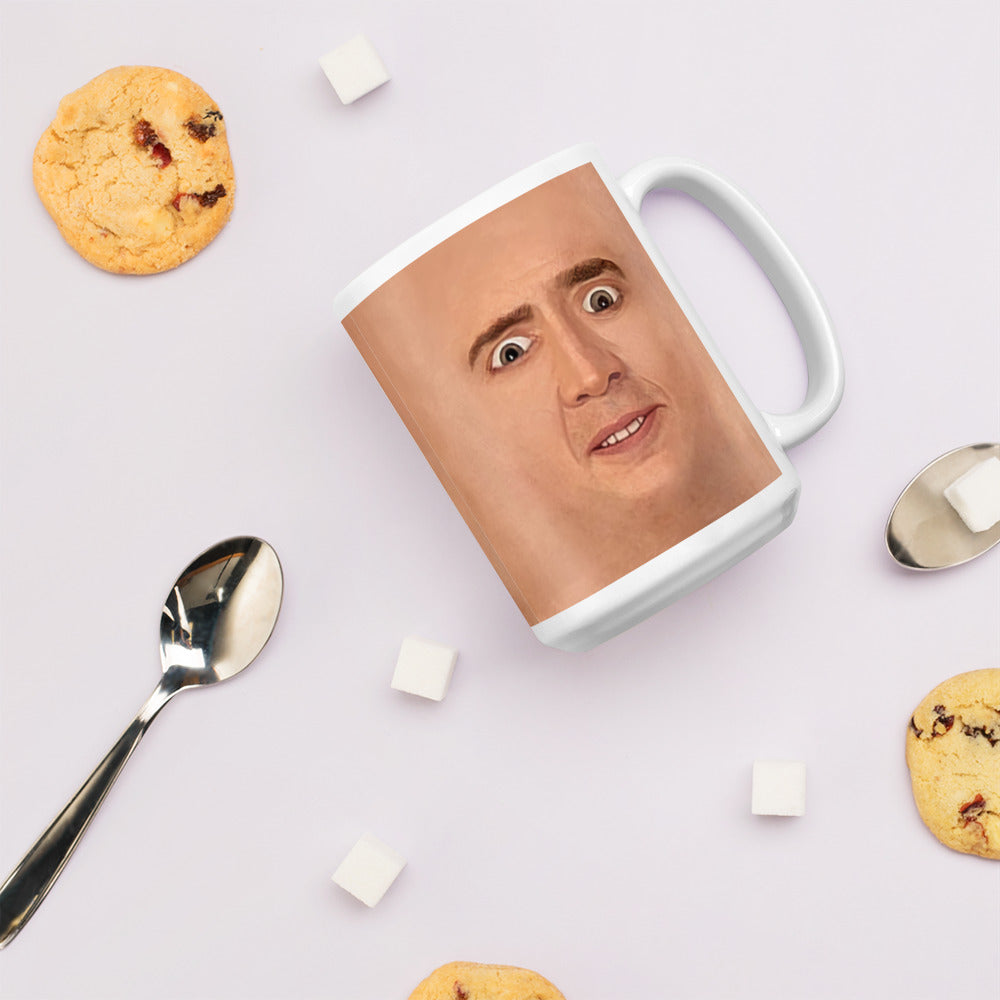 Nicolas Cage Illustration Mug Coffee Cup