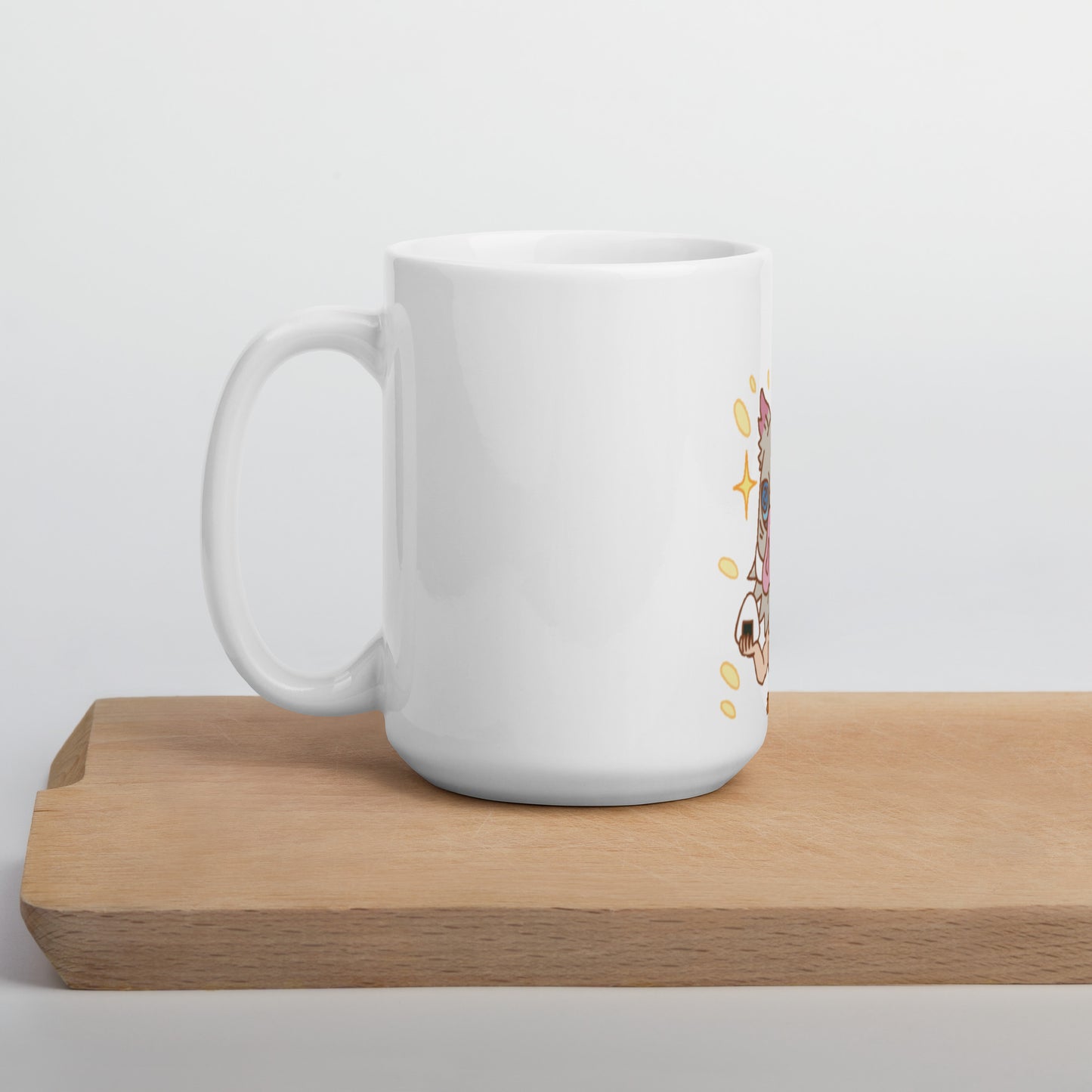 Rice sparkle White glossy mug