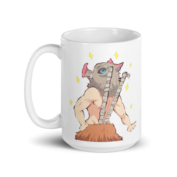 Inosuke Sparkle White glossy mug