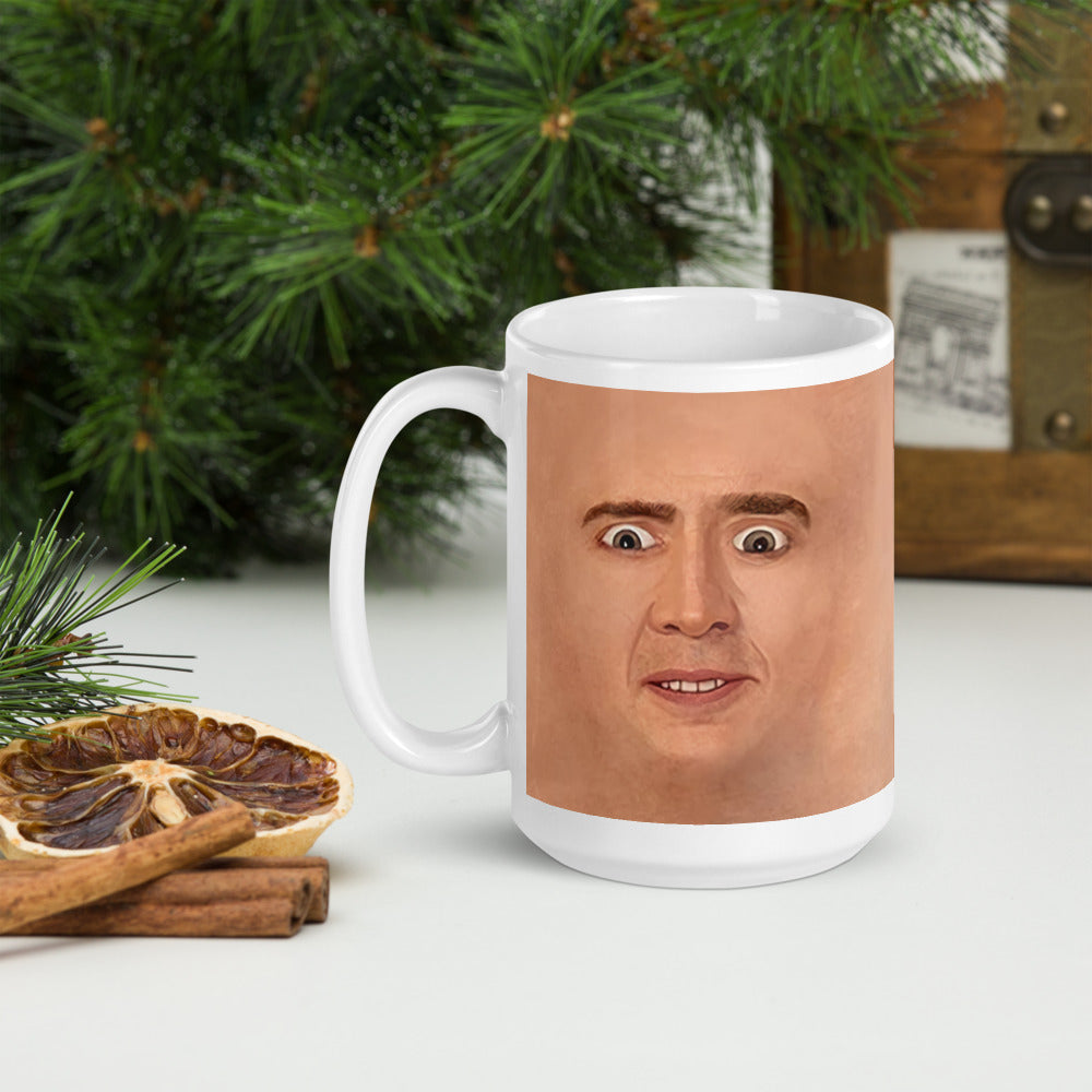 Nicolas Cage Illustration Mug Coffee Cup