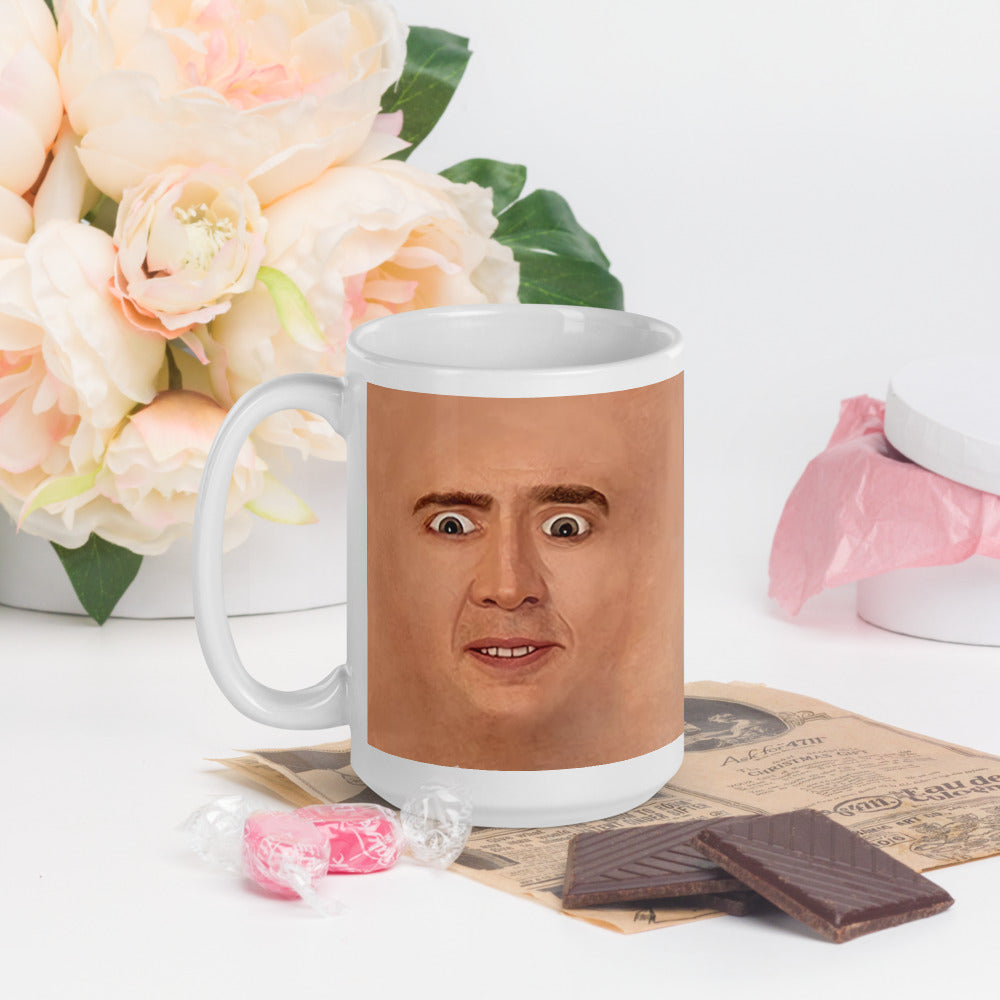 Nicolas Cage Illustration Mug Coffee Cup