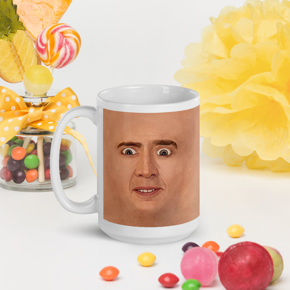 Nicolas Cage Illustration Mug Coffee Cup