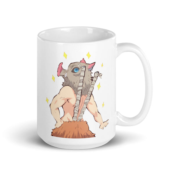 Inosuke Sparkle White glossy mug