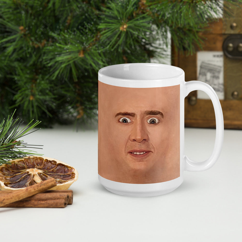 Nicolas Cage Illustration Mug Coffee Cup