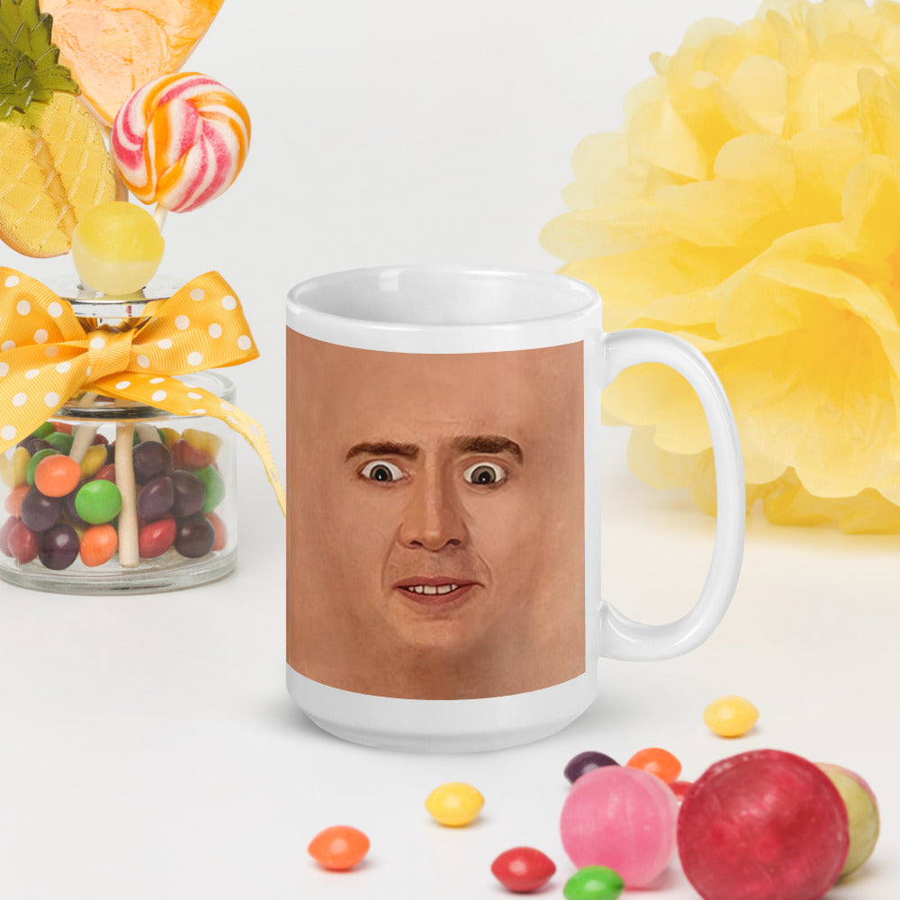 Nicolas Cage Illustration Mug Coffee Cup