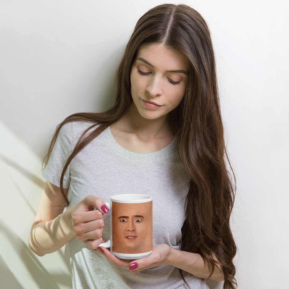 Nicolas Cage Illustration Mug Coffee Cup